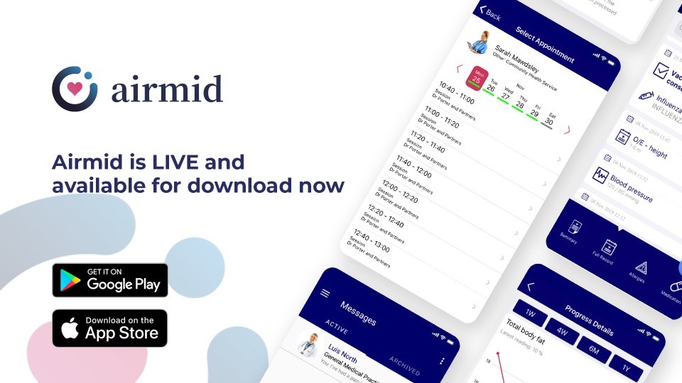 Image depicting the Airmid App